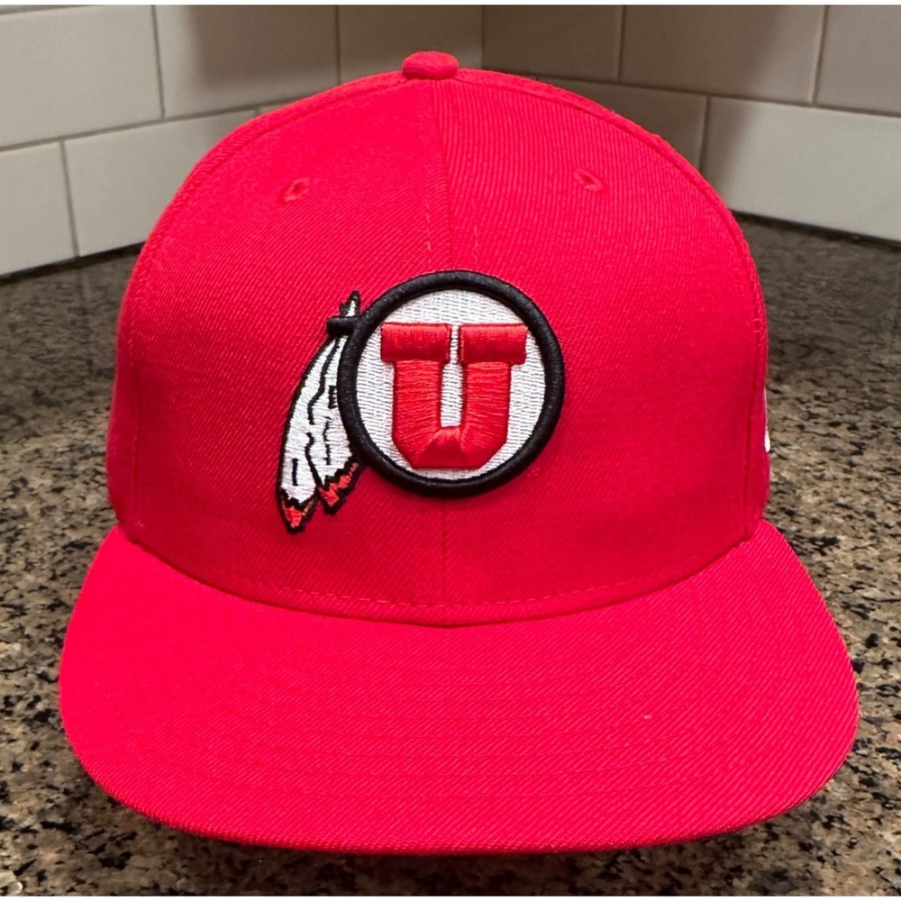 Utah Utes New Era 59Fifty Cap Hat 7 3/8 Red NCAA Football